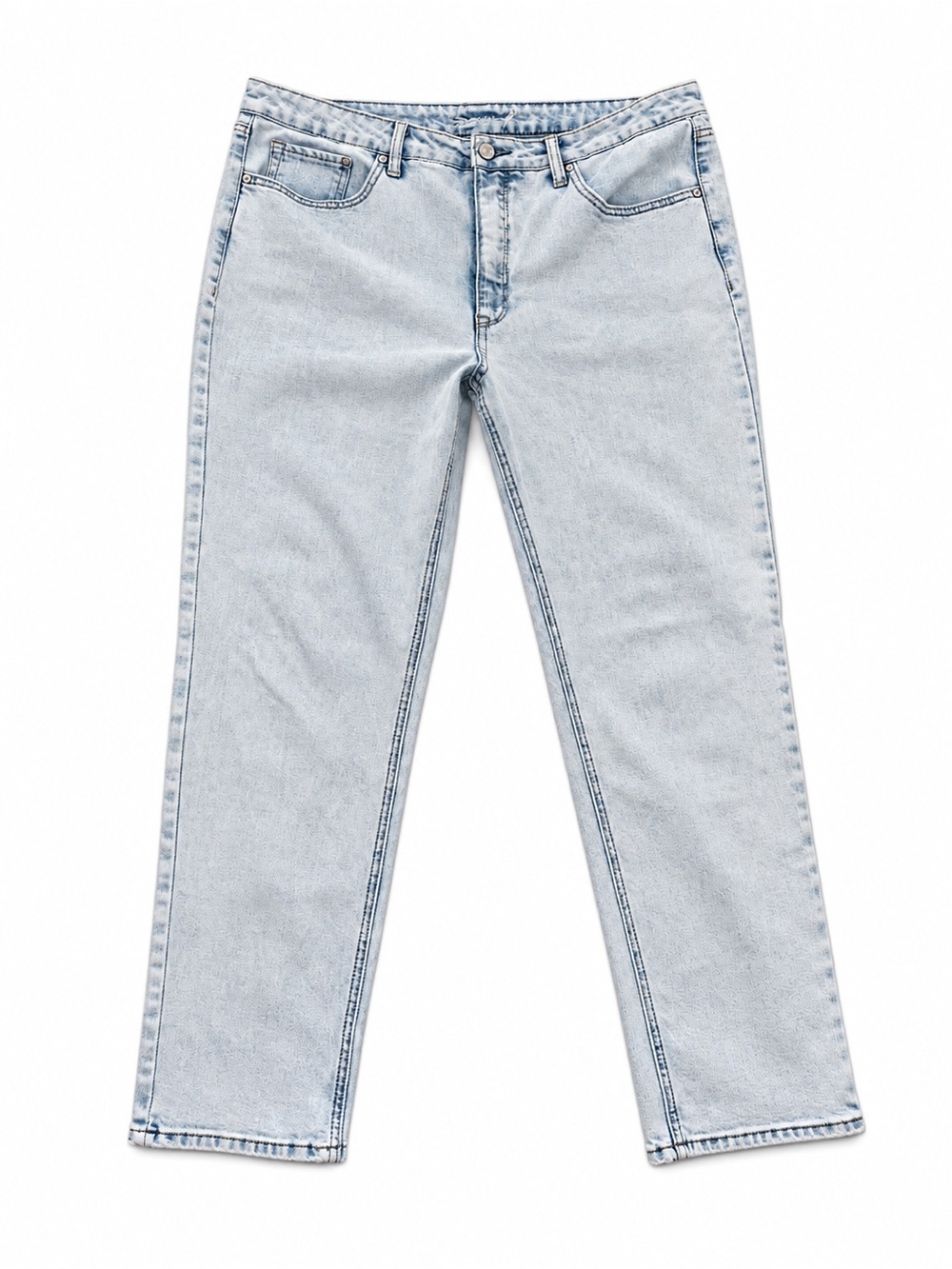 Seven7 Slim Straight Up Light Wash Stretch Jeans Size 14
